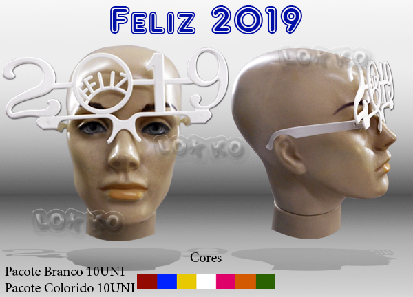 Óculos de festa Feliz 2019