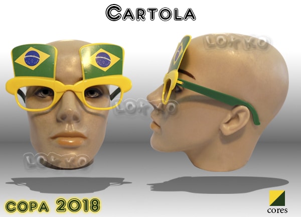 Óculos de festa Brasil cartola