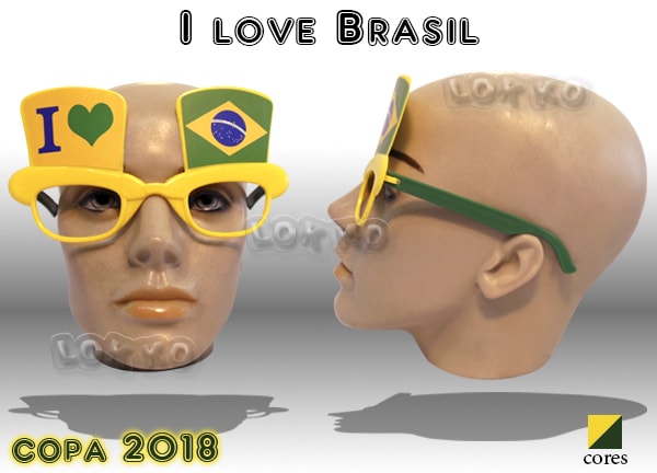 Óculos de festa cartola i love Brasil