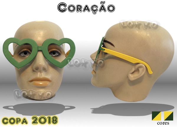 Óculos de festa coracao Brasil