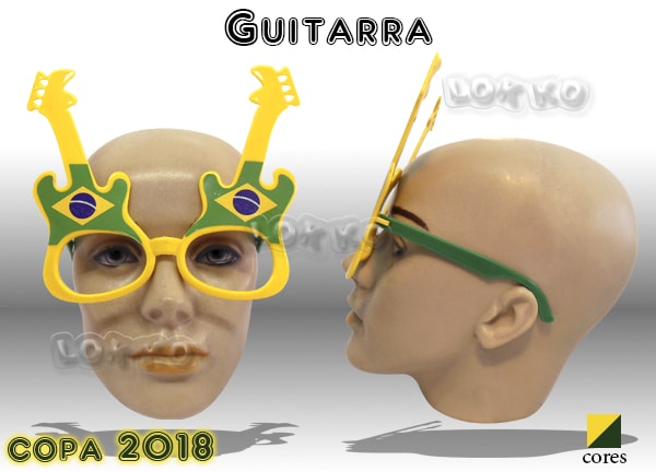 Óculos de festa guitarra Brasil