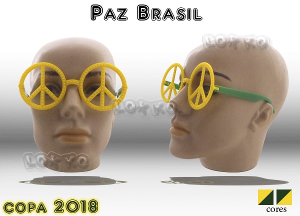 Óculos de festa Brasil paz