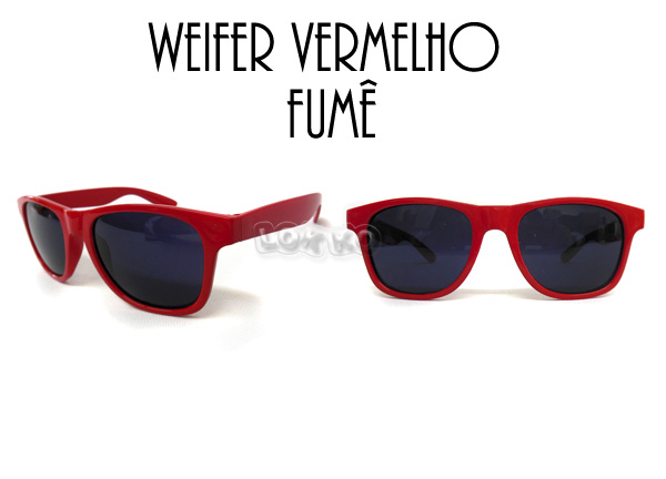 Óculos adulto weifer vermelho fumê